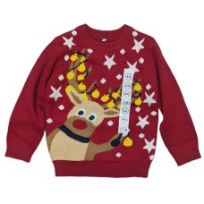 CPX04: Kids Knitted Christmas Reindeer Jumper (4-12 years)